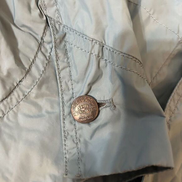 Gilded Age NYC Men's Blue Soft Shell Nylon Full Zip Jacket Coat Size Large - Picture 9 of 11